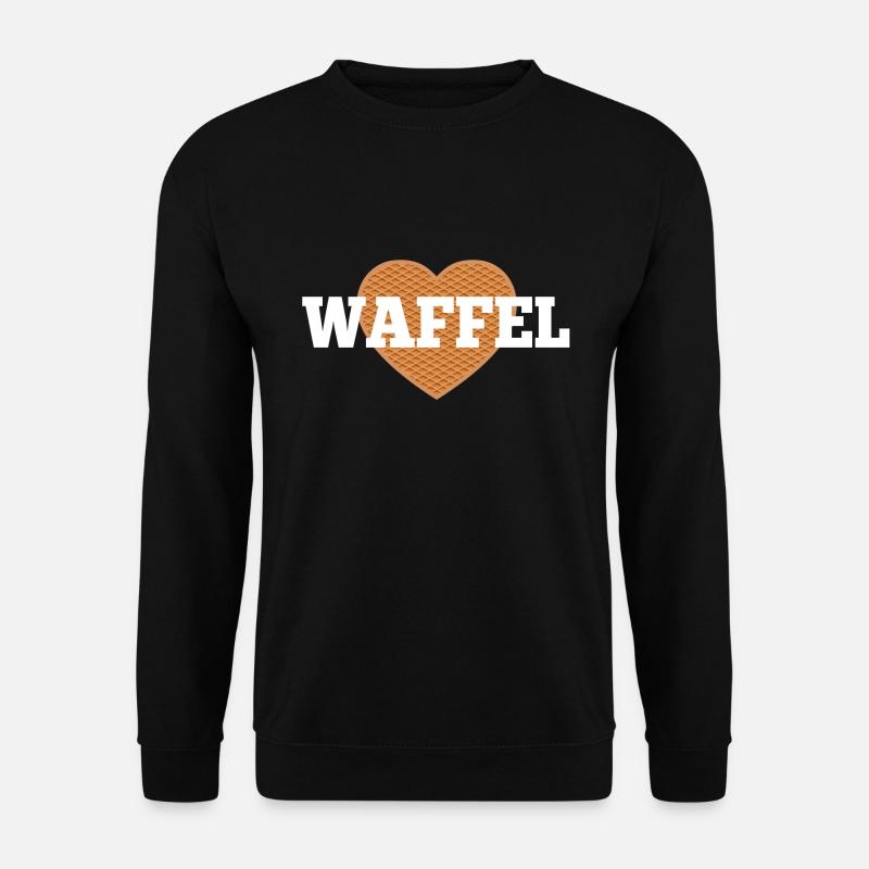 Waffel Love Herz - Unisex Pullover - Schwarz