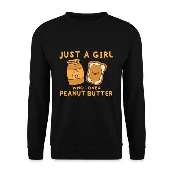 Erdnussbutter Peanut Butter Marmelade Geschenk - Unisex Pullover - Schwarz - Vorne - Alina (178cm) & Michal (187cm)