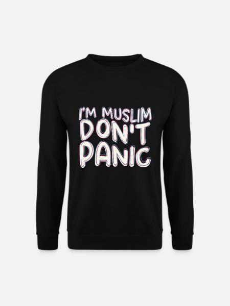 Ich bin Muslim Keine Panik / Islam, Koran, Moschee - Unisex Pullover - Schwarz