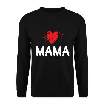 Cœur de maman - Sweat-shirt Unisexe - noir - Devant - Alina (178cm) & Michal (187cm)