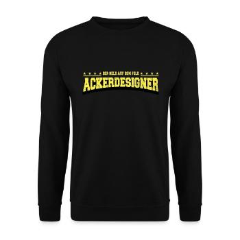 Ackerdesigner - Unisex Pullover - Schwarz - Vorne - Alina (178cm) & Michal (187cm)