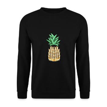 pineapple - Unisex Sweatshirt - black - Front - Alina (178cm) & Michal (187cm)
