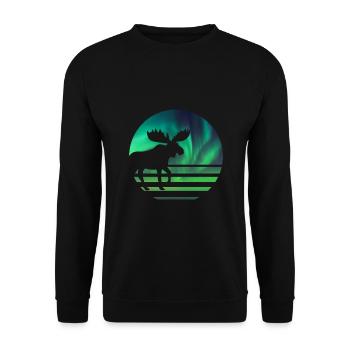Moose - Unisex Sweatshirt - black - Front - Alina (178cm) & Michal (187cm)