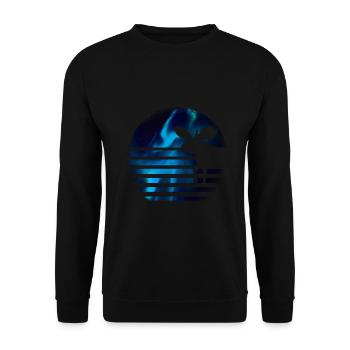 Moose - Unisex Sweatshirt - black - Front - Alina (178cm) & Michal (187cm)