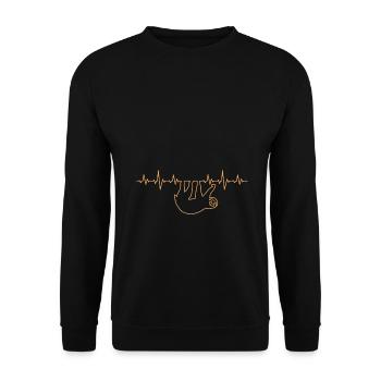 Faultier - Unisex Pullover - Schwarz - Vorne - Alina (178cm) & Michal (187cm)