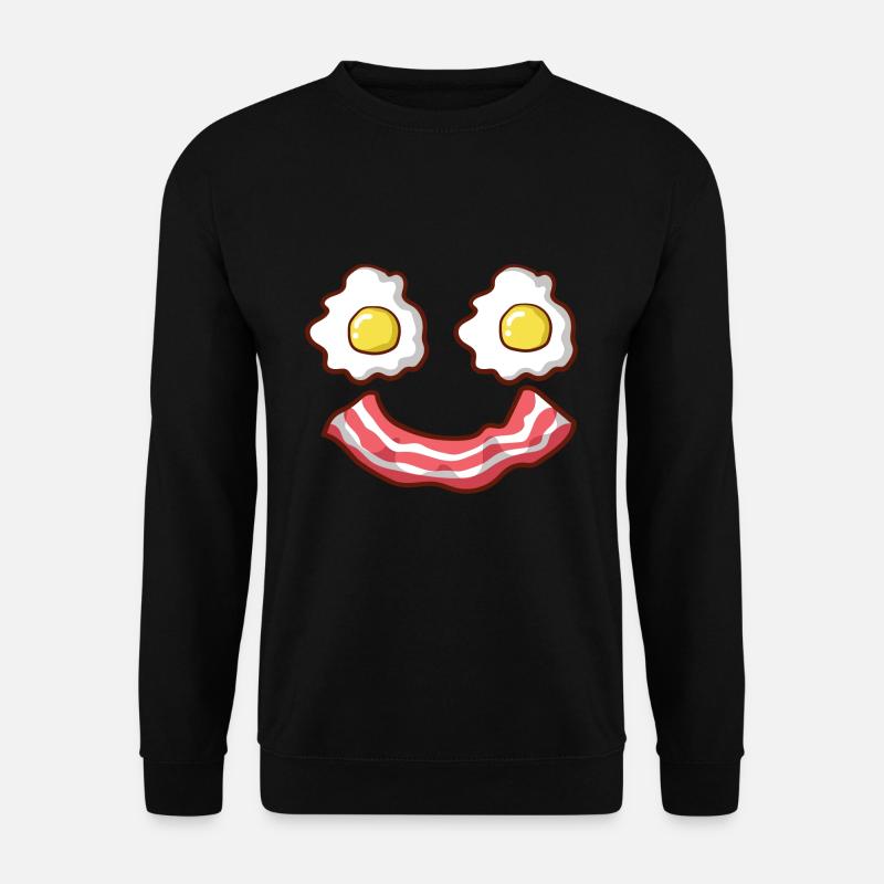 Frühstück Eier Bacon Geschenk - Unisex Pullover - Schwarz