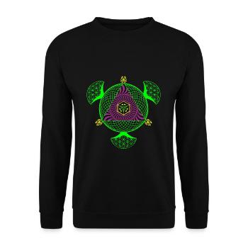 Mandala - Unisex Pullover - Schwarz - Vorne - Alina (178cm) & Michal (187cm)