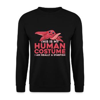 Seestern - Unisex Pullover - Schwarz - Vorne - Alina (178cm) & Michal (187cm)