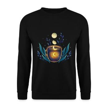 A Cup of Moonshine T Shirt - Unisex Sweatshirt - black - Front - Alina (178cm) & Michal (187cm)