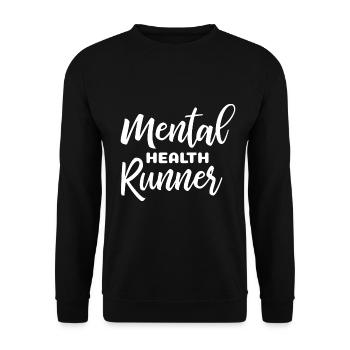 Mental Health Runner - Unisex Pullover - Schwarz - Vorne - Alina (178cm) & Michal (187cm)