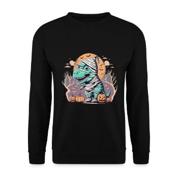 Tyrannosaurus Trex Halloween - Unisex Pullover - Schwarz - Vorne - Alina (178cm) & Michal (187cm)