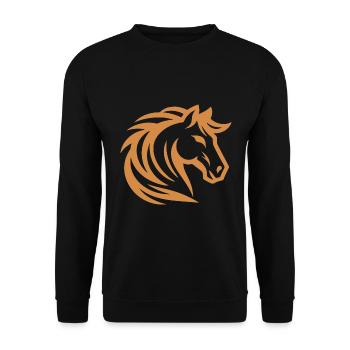 Conception de la silhouette Hafflinger - Sweat-shirt Unisexe - noir - Devant - Alina (178cm) & Michal (187cm)
