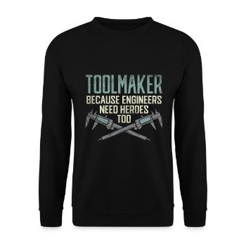 Toolmaker metal crafts - Unisex Sweatshirt - black - Front - Alina (178cm) & Michal (187cm)