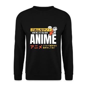 Allez, parlons d’anime - Sweat-shirt Unisexe - noir - Devant - Alina (178cm) & Michal (187cm)