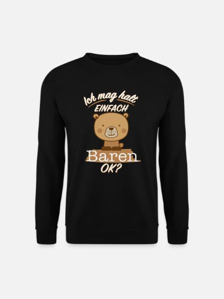 Ich mag Bären süßes Bärenmotiv Geschenk für Kinder - Unisex Pullover - Schwarz