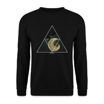 T-shirt Electro Hipster FullMoon Club - Sweat-shirt Unisexe - noir - Devant - Alina (178cm) & Michal (187cm)