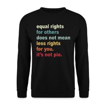 Equal Rights Graphic - Unisex Sweatshirt - black - Front - Alina (178cm) & Michal (187cm)