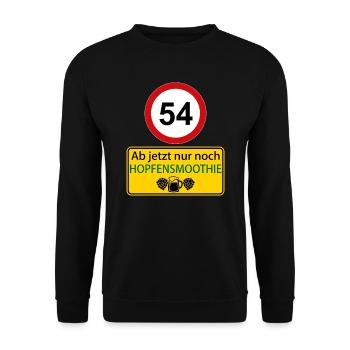 54 À partir de maintenant, il ne reste plus que du smoothie du houblon - Sweat-shirt Unisexe - noir - Devant - Alina (178cm) & Michal (187cm)