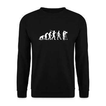 Cinematographer Evolution Camerawoman - Unisex Sweatshirt - black - Front - Alina (178cm) & Michal (187cm)