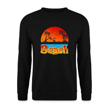 Beach - Unisex Sweatshirt - black - Front - Alina (178cm) & Michal (187cm)