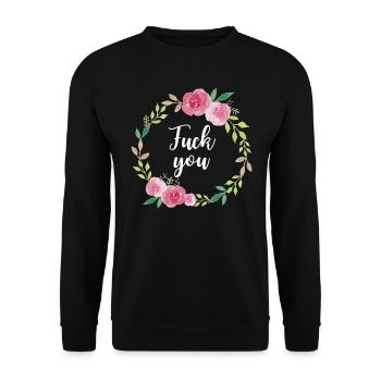 Fuck you - Sarcasmes Provocation Cool - Sweat-shirt Unisexe - noir - Devant - Alina (178cm) & Michal (187cm)