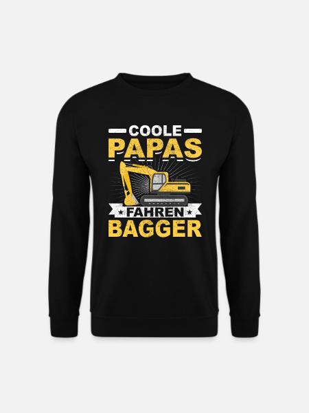 Baggerführer Geschenk Baggerfahrer Papa Bagger - Unisex Pullover - Schwarz