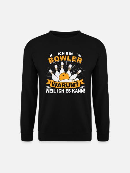 Bowlen Bowlingspieler Bowling Spielen Geschenk - Unisex Pullover - Schwarz