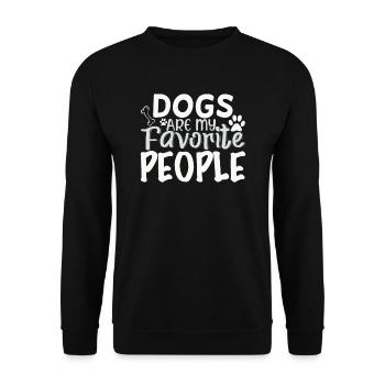 Les chiens sont mes personnes préférées - Sweat-shirt Unisexe - noir - Devant - Alina (178cm) & Michal (187cm)