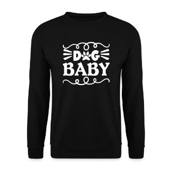 Hund Baby - Unisex Pullover - Schwarz - Vorne - Alina (178cm) & Michal (187cm)