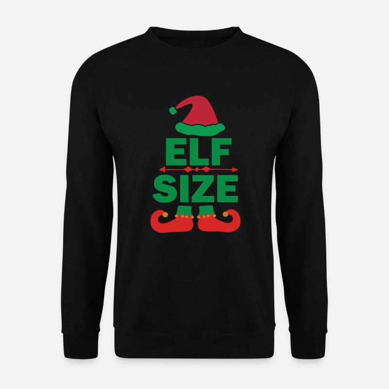 Lustiges Elfengröße Christmas Design - Unisex Pullover - Schwarz
