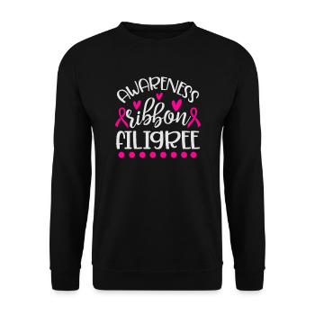 Sensitization loop - Unisex Sweatshirt - black - Front - Alina (178cm) & Michal (187cm)