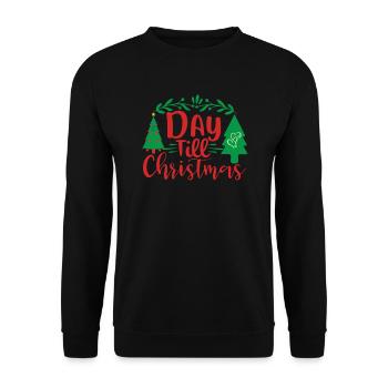 Tag bis Weihnachten Ugly Christmas Sweater - Unisex Pullover - Schwarz - Vorne - Alina (178cm) & Michal (187cm)