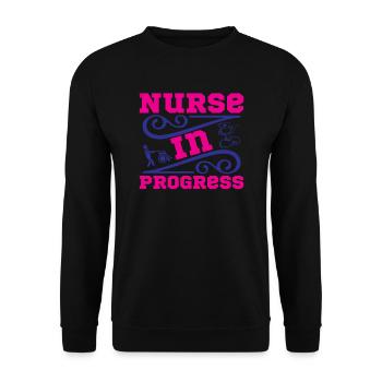 KRANKENSCHWESTER Infirmière en cours - Sweat-shirt Unisexe - noir - Devant - Alina (178cm) & Michal (187cm)