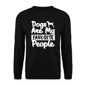 Les chiens sont mes gens préférés - Sweat-shirt Unisexe - noir - Devant - Alina (178cm) & Michal (187cm)