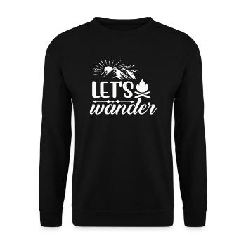 Hiking Nature Outdoor Mountains - Unisex Sweatshirt - black - Front - Alina (178cm) & Michal (187cm)