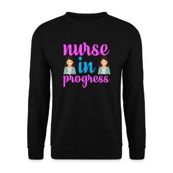 Urgence de l’hôpital infirmier - Sweat-shirt Unisexe - noir - Devant - Alina (178cm) & Michal (187cm)