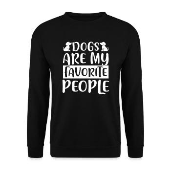 Les chiens sont mes personnes préférées - Sweat-shirt Unisexe - noir - Devant - Alina (178cm) & Michal (187cm)