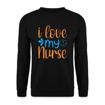 NURSE Nurse - Unisex Sweatshirt - black - Front - Alina (178cm) & Michal (187cm)