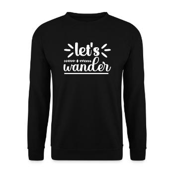 Lasst uns wandern - Unisex Pullover - Schwarz - Vorne - Alina (178cm) & Michal (187cm)
