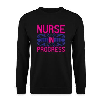 INFIRMIÈRE Infirmière - Sweat-shirt Unisexe - noir - Devant - Alina (178cm) & Michal (187cm)
