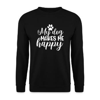 Mon chien me rend heureux - Sweat-shirt Unisexe - noir - Devant - Alina (178cm) & Michal (187cm)