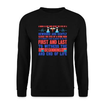 NURSE Nurse - Unisex Sweatshirt - black - Front - Alina (178cm) & Michal (187cm)
