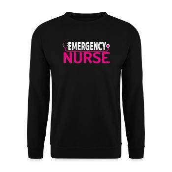 Notfall Krankenschwester - Unisex Pullover - Schwarz - Vorne - Alina (178cm) & Michal (187cm)