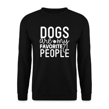 Les chiens sont mes personnes préférées - Sweat-shirt Unisexe - noir - Devant - Alina (178cm) & Michal (187cm)