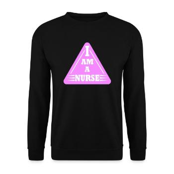 Ich bin eine Krankenschwester - Unisex Pullover - Schwarz - Vorne - Alina (178cm) & Michal (187cm)