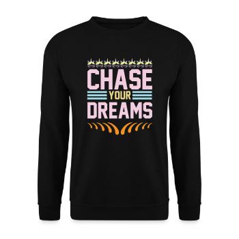 Live your dreams Unicorn - Unisex Sweatshirt - black - Front - Alina (178cm) & Michal (187cm)