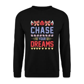 Live your dreams Unicorn - Unisex Sweatshirt - black - Front - Alina (178cm) & Michal (187cm)
