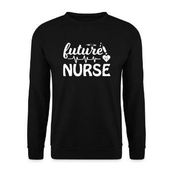 Future infirmière - Sweat-shirt Unisexe - noir - Devant - Alina (178cm) & Michal (187cm)