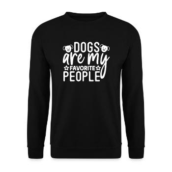 Les chiens sont mes personnes préférées - Sweat-shirt Unisexe - noir - Devant - Alina (178cm) & Michal (187cm)