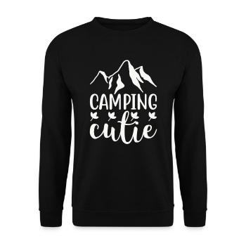 Wandern Natur Outdoor Berge - Unisex Pullover - Schwarz - Vorne - Alina (178cm) & Michal (187cm)